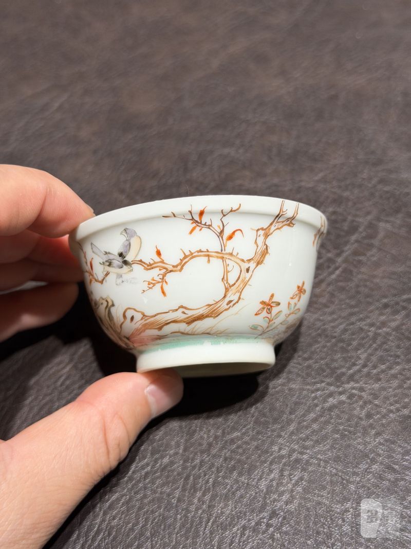 清乾隆 粉彩花鸟纹茶具一套25件 - 图28